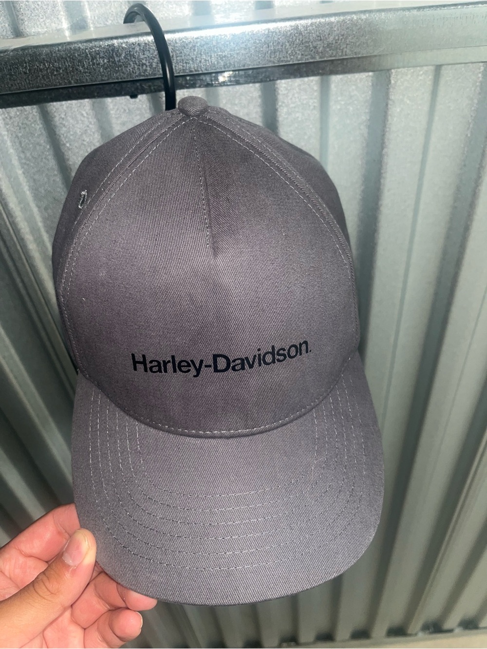 Harley-Davidson Black and Gray Logo Baseball Cap